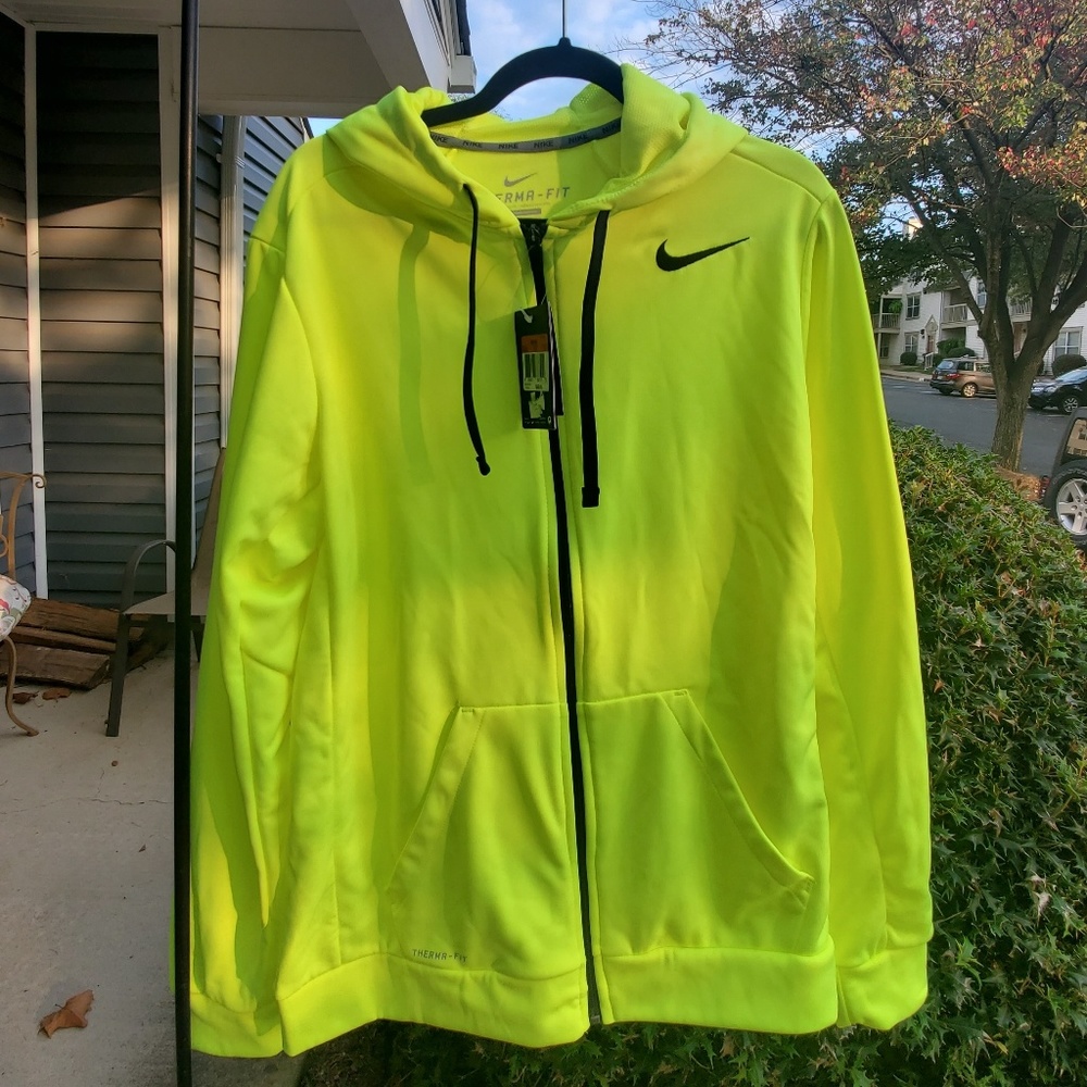 Neon Yellow Nike Zip Up
